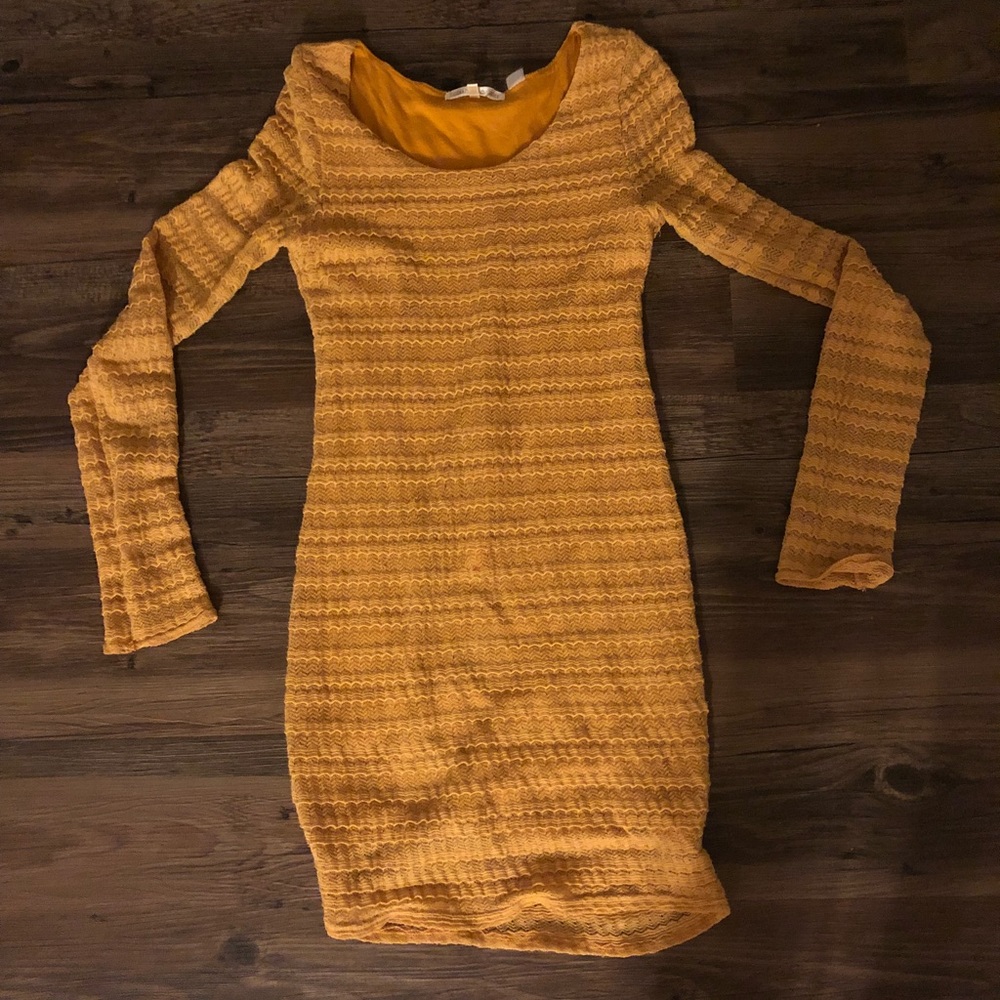 Knit yellow dress